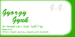 gyorgy gyuk business card